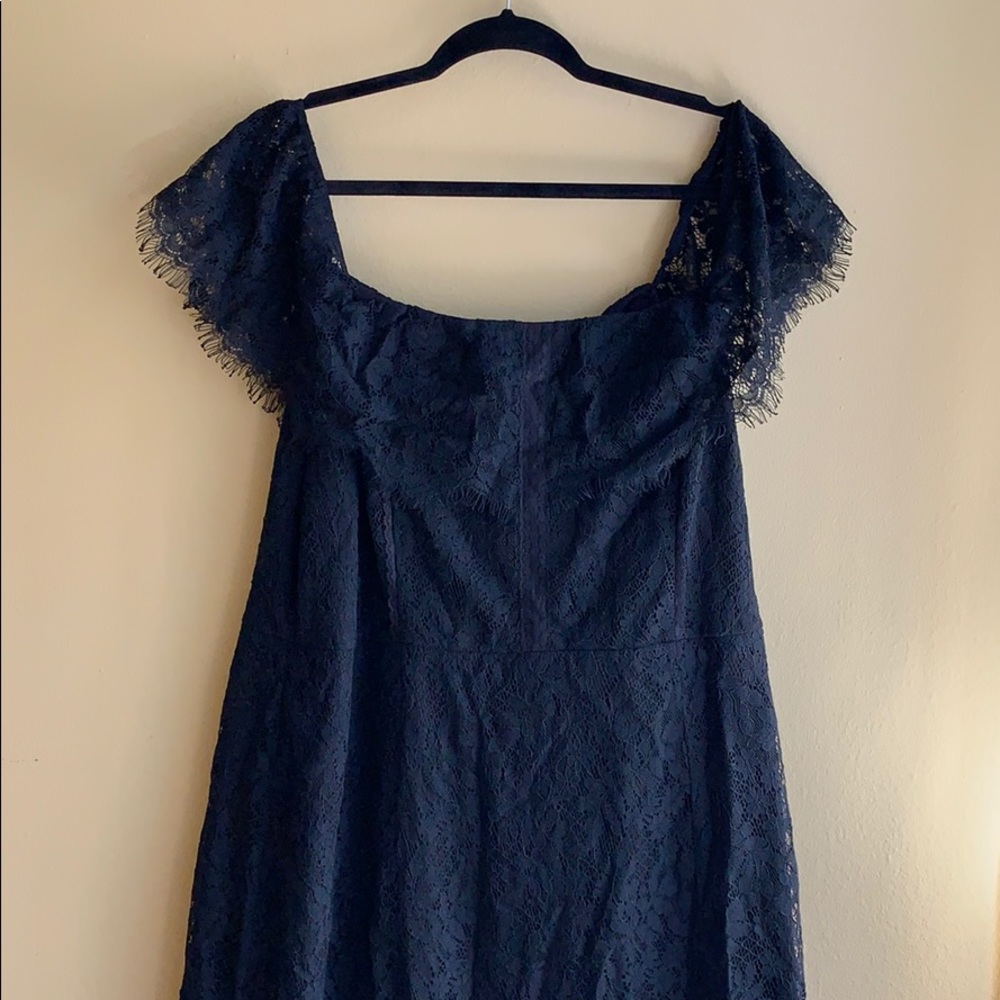 Black Lace off the Shoulder Dress